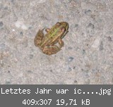 Letztes Jahr war ich noch ne Kaulquappe.jpg